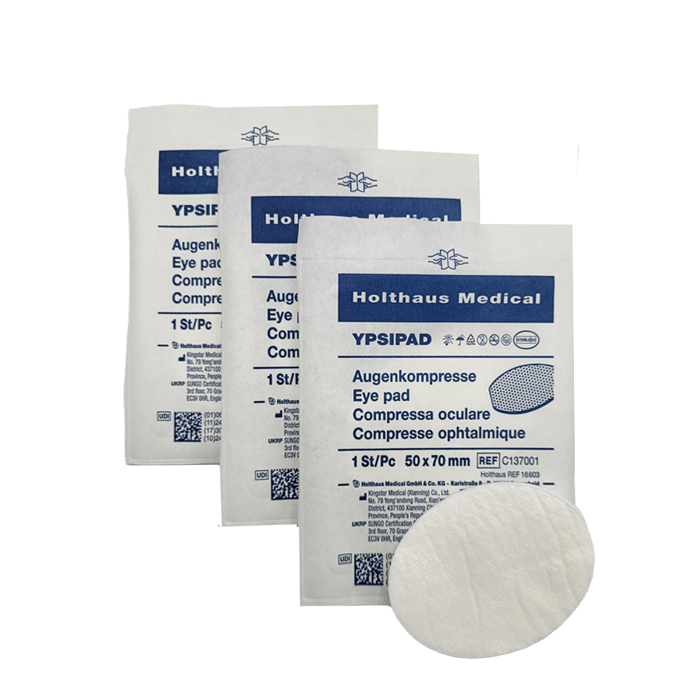 YPSIPAD Augenkompresse, Einzeln steril eingesiegelt, 5 x 7 cm, Packung á 5 Stück