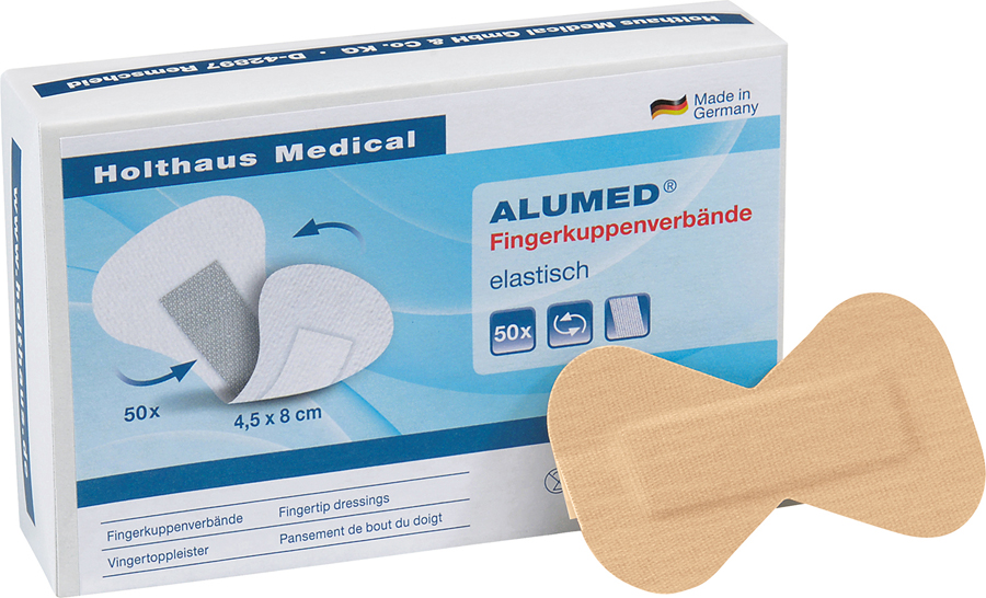 ALUMED® Fingerkuppenverband, 4,5 x 8 cm, elastisch, Packung à 50 Stück