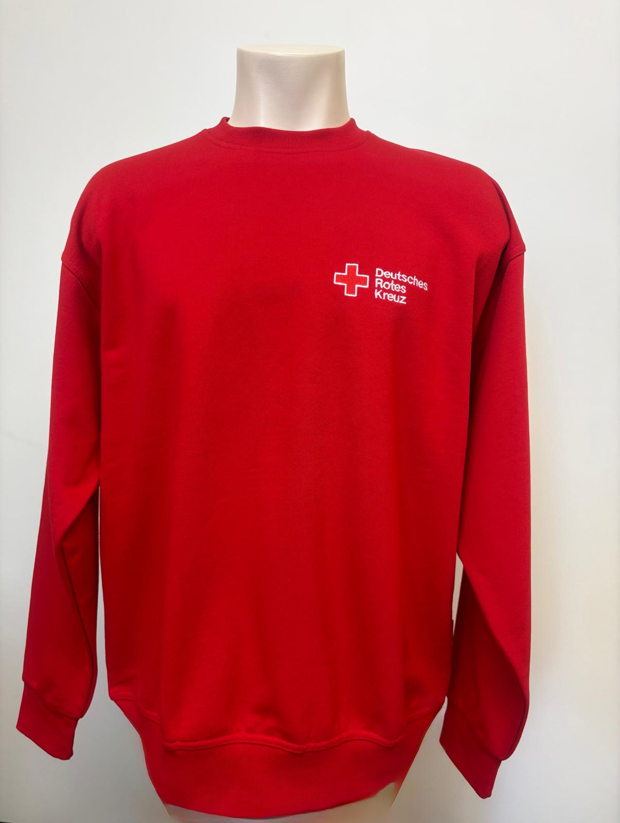 HAKRO SWEATSHIRT MIKRALINAR® ROT, mit Logo bestickt