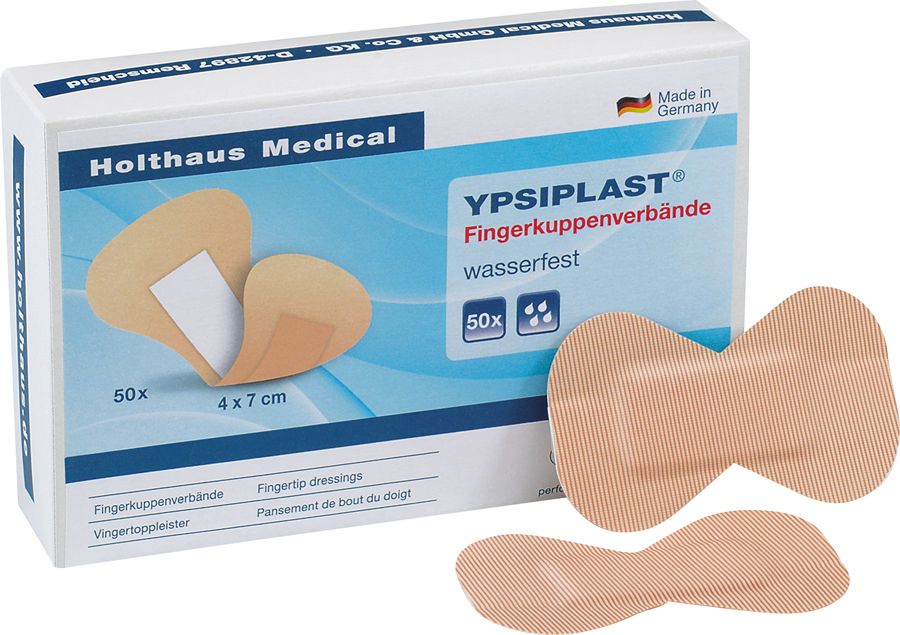 YPSIPLAST® Fingerkuppenverband, wasserabweisend, 4 x 7 cm, Packung à 50 Stück