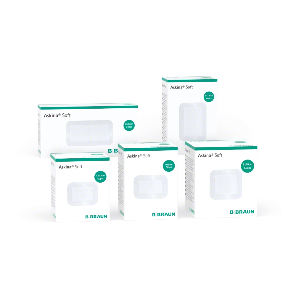 Askina® Soft, 7,5 x 5 cm, steril, weiß, Packung á 50 Stück