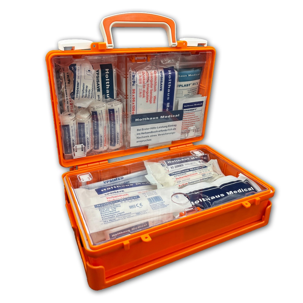 Erste-Hilfe-Koffer QUICK, 26 x 17 x 11 cm, leer, orange