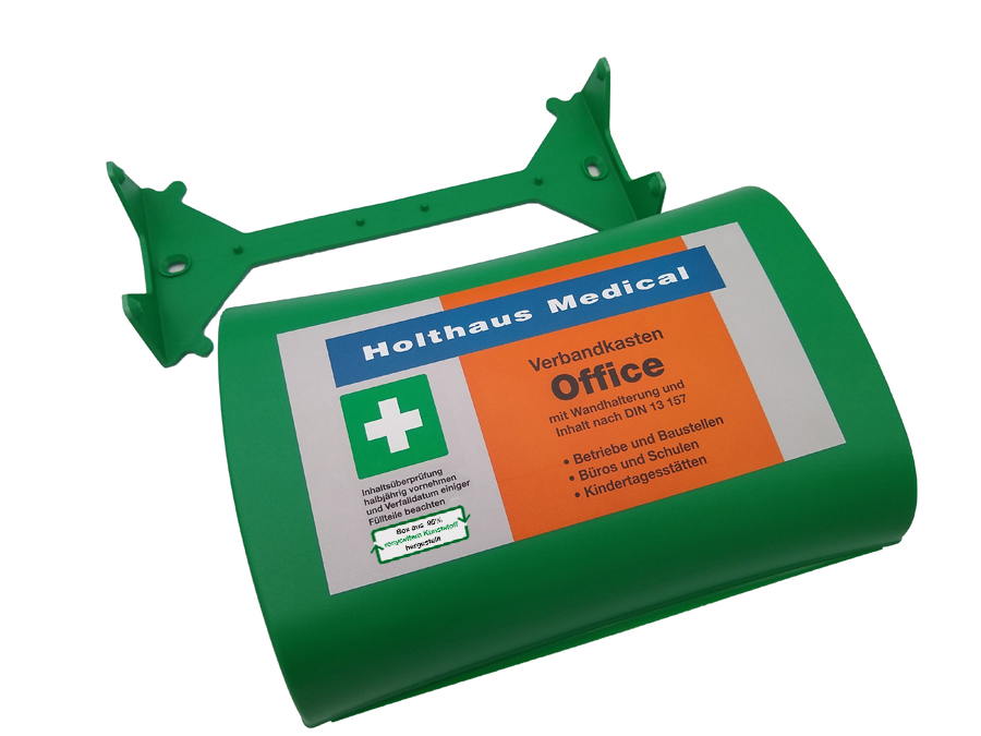 Betriebsverbandkasten Office - DIN 13157, 26 x 17 x 9 cm, grün