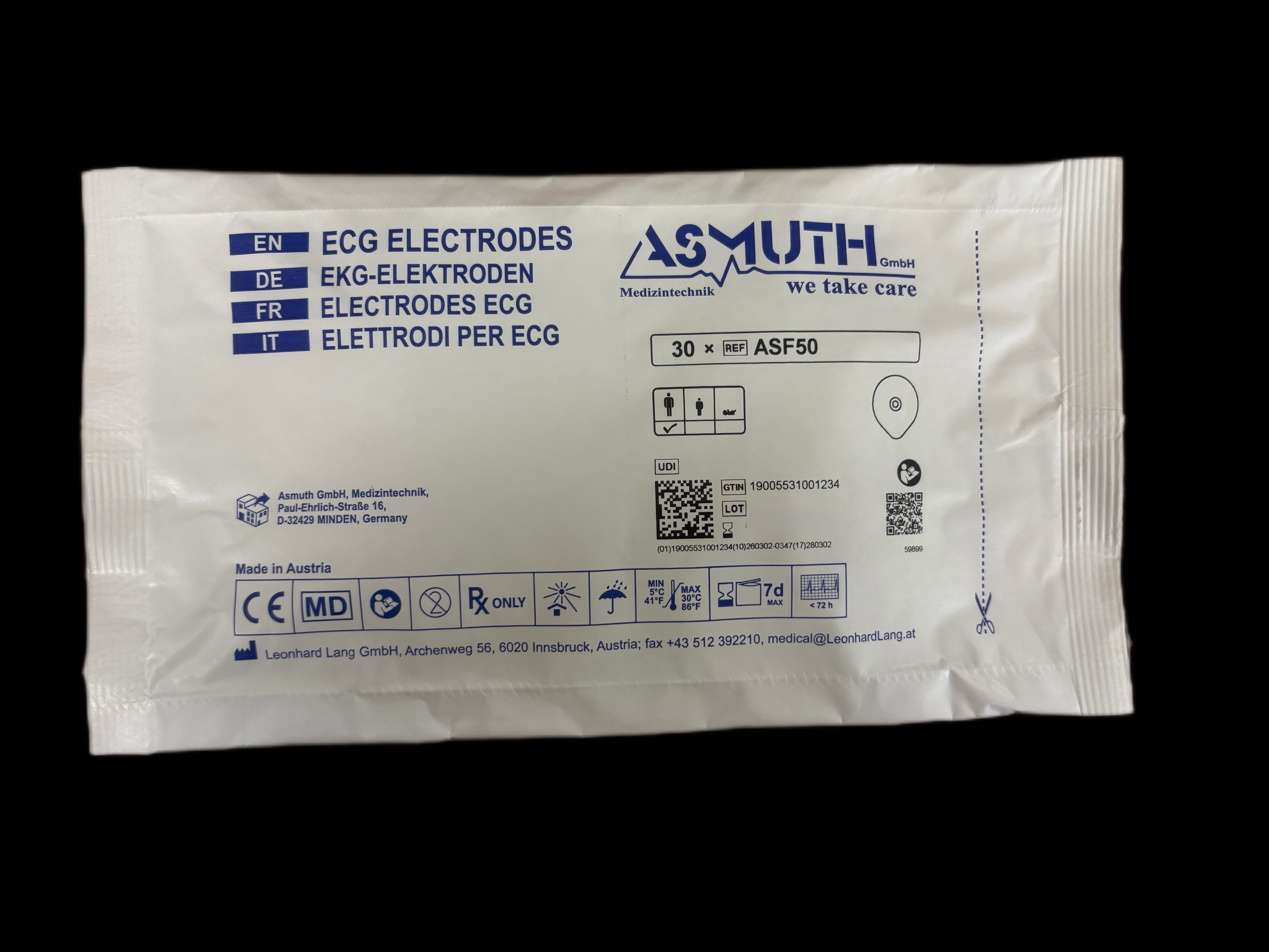 EKG Schaumstoffelektrode für Erwachsene, Packung á 30 Stück