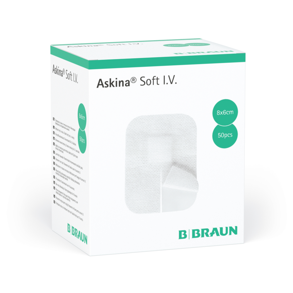 Askina® Soft I.V., 8 x 6 cm, weiß, Packung á 50 Stück