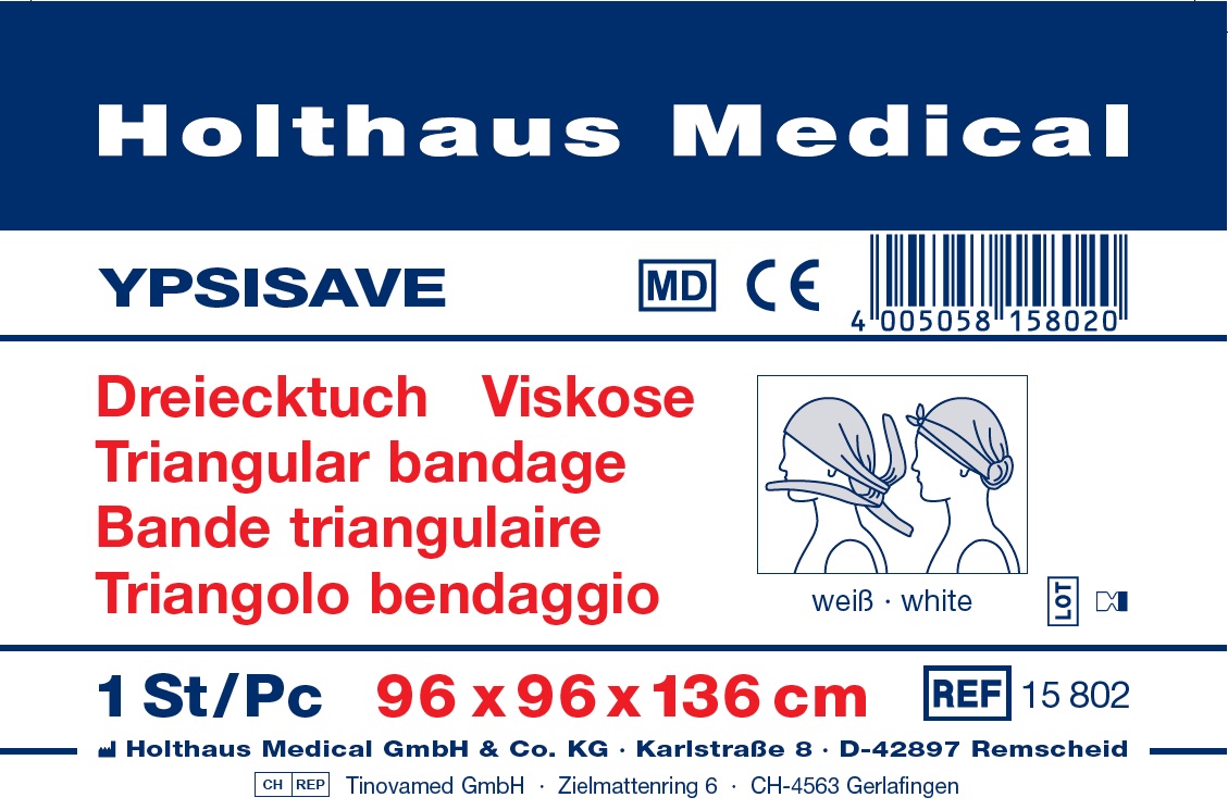 YPSISAVE Dreiecktuch, Vlies, 96 x 96 x 136 cm