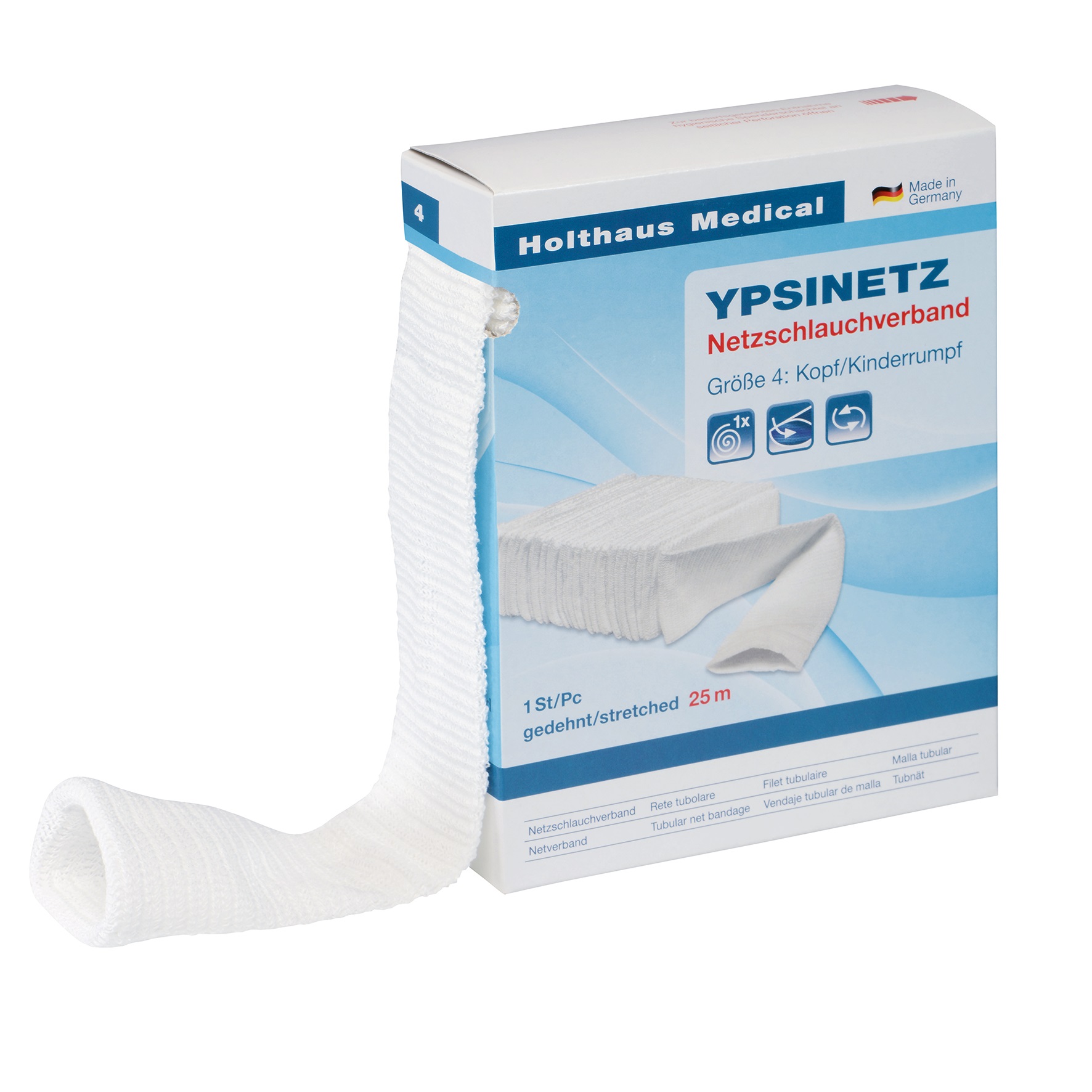 YPSINETZ Netzschlauchverband, In Entnahmebeutel, 4 m gedehnt, Extremitäten, Gr. 3