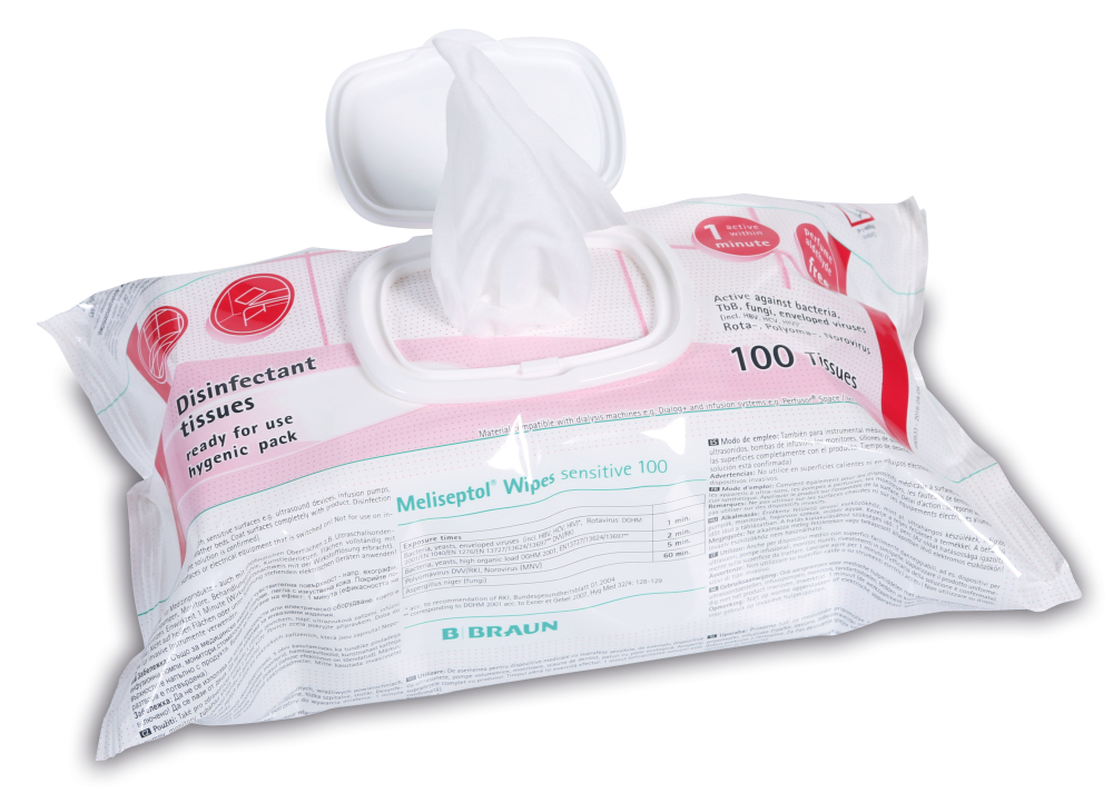 Meliseptol® Wipes sensitive 100, Flowpack, 100 Tücher