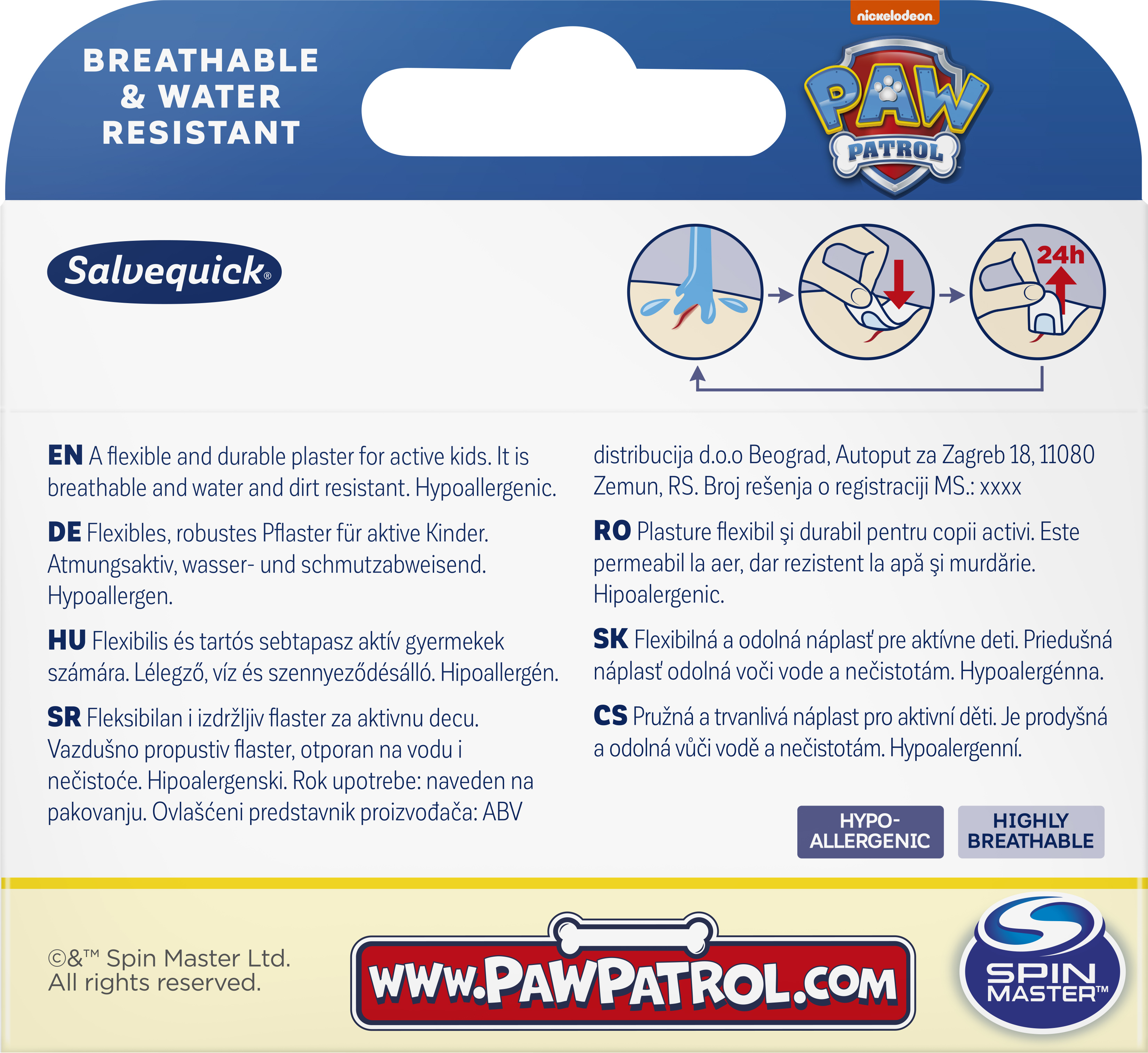 Salvequick Kinderpflaster Paw Patrol, Schachtel à 20 Stück