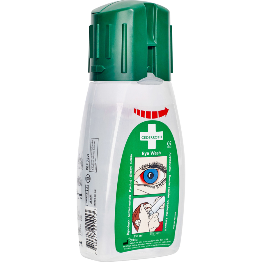 Augenspülflasche, mobil, Flasche mit 235 ml im Taschenformat